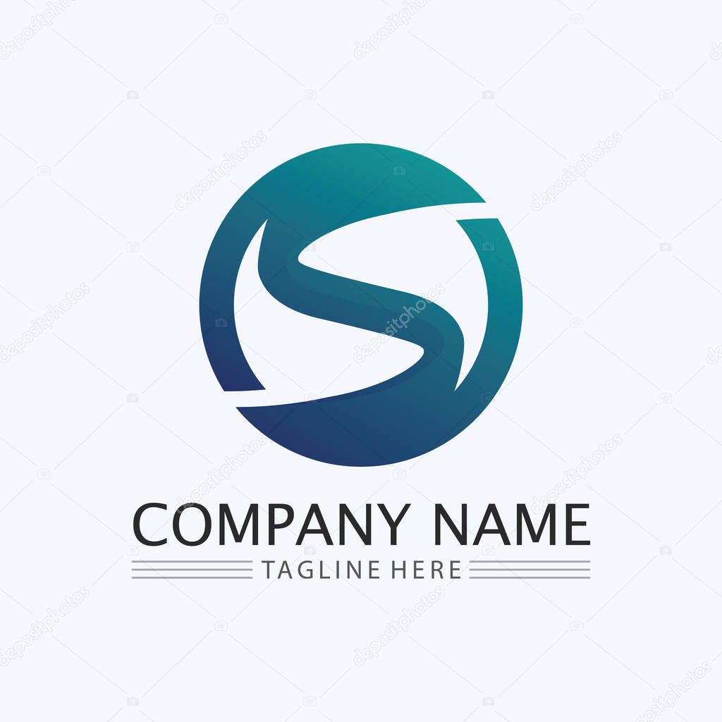 Business corporate S letter logo design vector