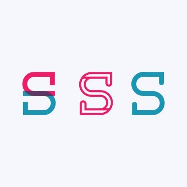 S harfli şirket logosu tasarım vektörü.