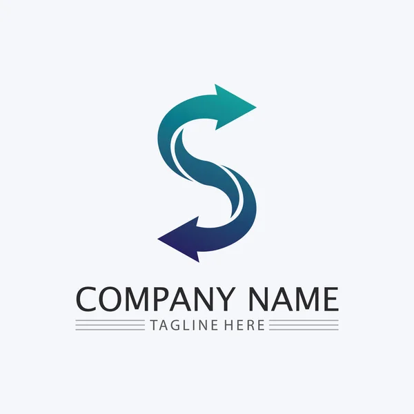 Empresa Negócios Carta Logotipo Design Vetor —  Vetores de Stock