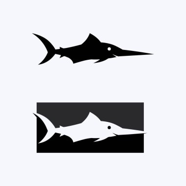 Balık logosu şablonu. Yaratıcı vektör sembolü