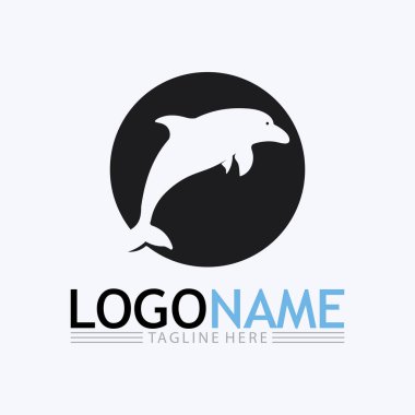 Balık logosu şablonu. Yaratıcı vektör sembolü