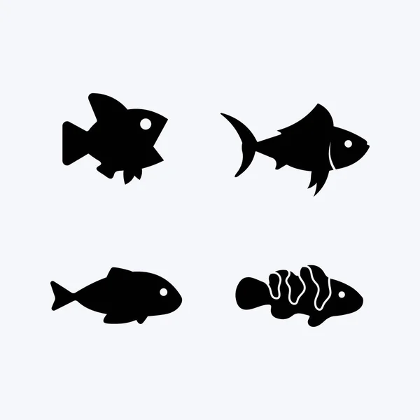 Шаблон Логотипу Риби Креативний Векторний Символ — стоковий вектор