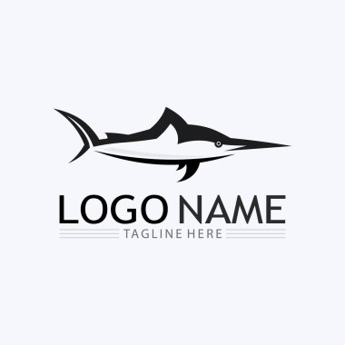 Balık logosu şablonu. Yaratıcı vektör sembolü