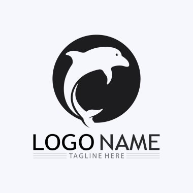 Balık logosu şablonu. Yaratıcı vektör sembolü