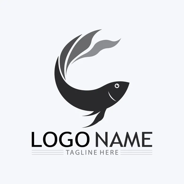 stock vector Fish logo template. Creative vector symbol