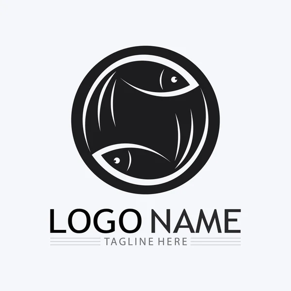 stock vector Fish logo template. Creative vector symbol