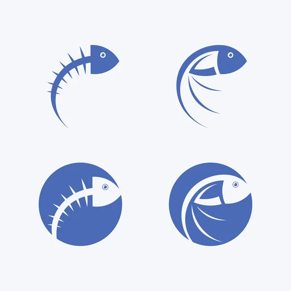Fish Abstract Icon Design Logo Template Σύμβολο Δημιουργικού Φορέα Του — Διανυσματικό Αρχείο
