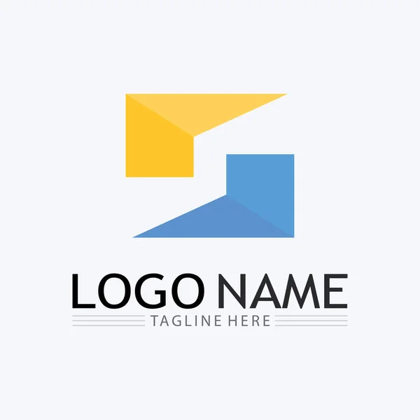 Логотип Бизнес Буква Вектор Дизайна Логотипа — стоковый вектор