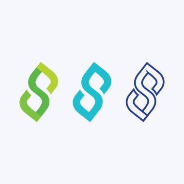 S logosu ve S harfi logo tasarım vektörü