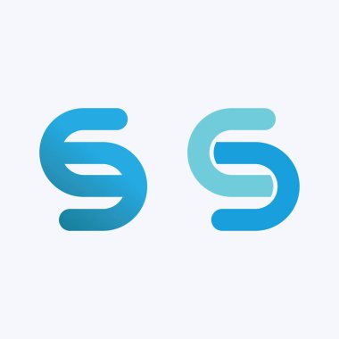 S logosu ve S harfi logo tasarım vektörü