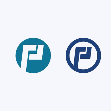 P harfi ve d P logo vektör illüstrasyon tasarımı