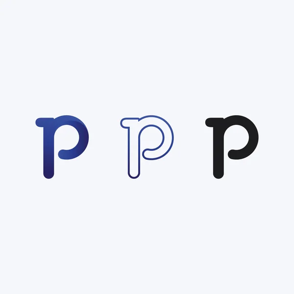 Monogram Logo Letter Pq Sliced Stock Vector (Royalty Free