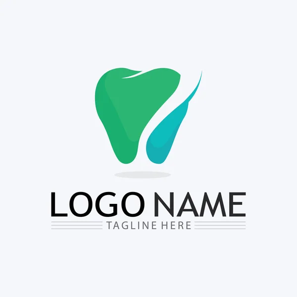 Οδοντιατρικό Λογότυπο Σχεδιασμός Διάνυσμα Template Creative Οδοντίατρος Λογότυπο Οδοντιατρική Κλινική — Διανυσματικό Αρχείο
