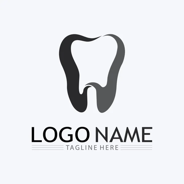 Οδοντιατρικό Λογότυπο Σχεδιασμός Διάνυσμα Template Creative Οδοντίατρος Λογότυπο Οδοντιατρική Κλινική — Διανυσματικό Αρχείο
