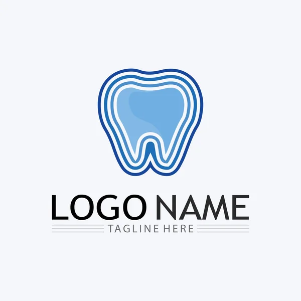 Zubní Logo Design Vektorové Šablony Creative Dentist Logo Logo Dental — Stockový vektor