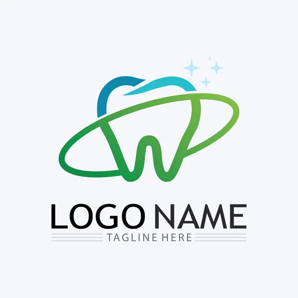 Dental Logo Design Vector Template Creative Dentist Logo Dental Clinic — Stock vektor