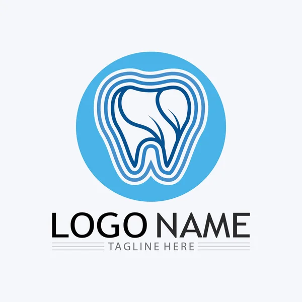 Dental Logo Design Vector Template Creative Dentist Logo Dental Clinic — Stock vektor