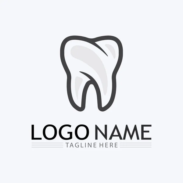 Dente Logotipo Dental Design Vector Template Creative Logotipo Dentista Logotipo — Vetor de Stock