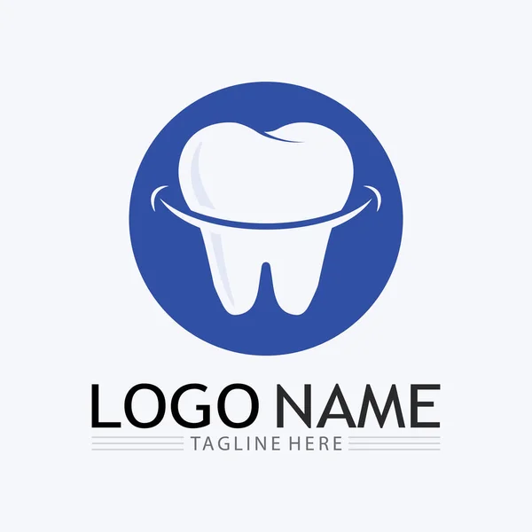 Vektorová Šablona Pro Návrh Zubního Zubního Loga Logo Kreativního Zubaře — Stockový vektor