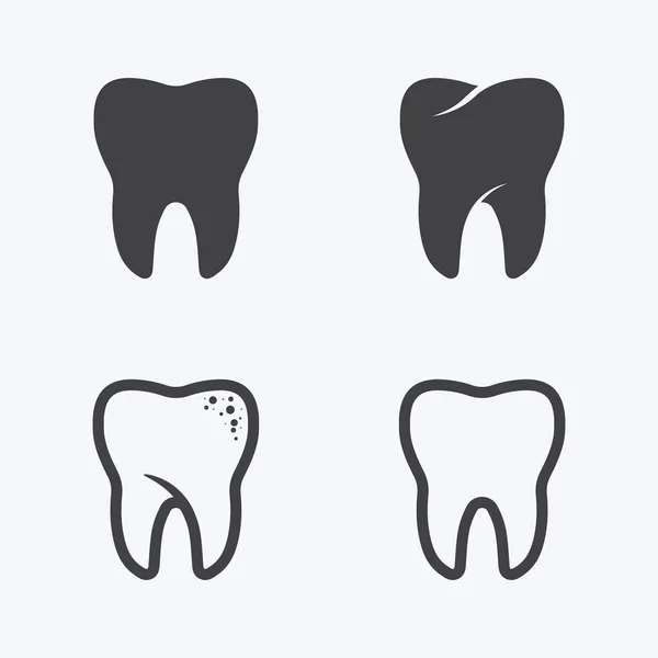 Diş Diş Logosu Tasarım Vektör Şablonu Yaratıcı Dişçi Logosu Diş Stok Illüstrasyon