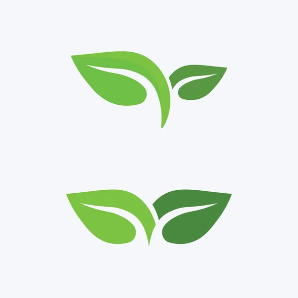 Логотип Вектора Екологічної Енергії Символом Листя Зелений Колір Спалахом Або — стоковий вектор
