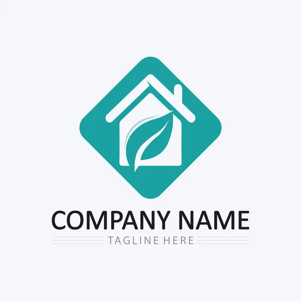 Home Logo Pictogram Vector Illustratie Ontwerp Template Home Huis Logo — Stockvector