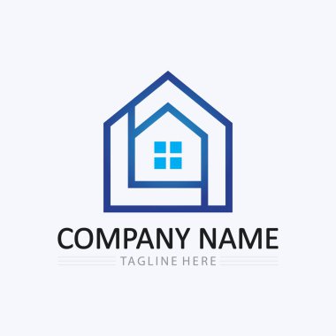 Ev logosu ikonu vektör tasarım şablonu. Ev ve ev logosu tasarım vektörü, logo, mimari ve bina, tasarım özelliği, ev işleri logosu.