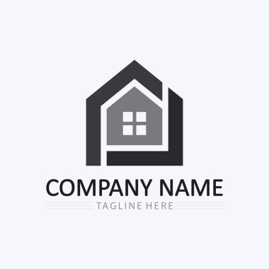 Ev logosu ikonu vektör tasarım şablonu. Ev ve ev logosu tasarım vektörü, logo, mimari ve bina, tasarım özelliği, ev işleri logosu.