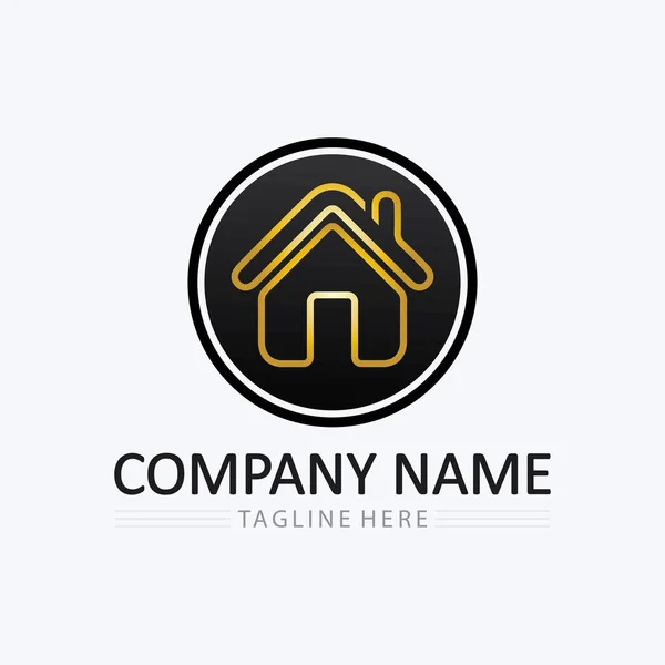 Inicio Icono Logotipo Vector Ilustración Diseño Template Home Casa Logotipo — Archivo Imágenes Vectoriales