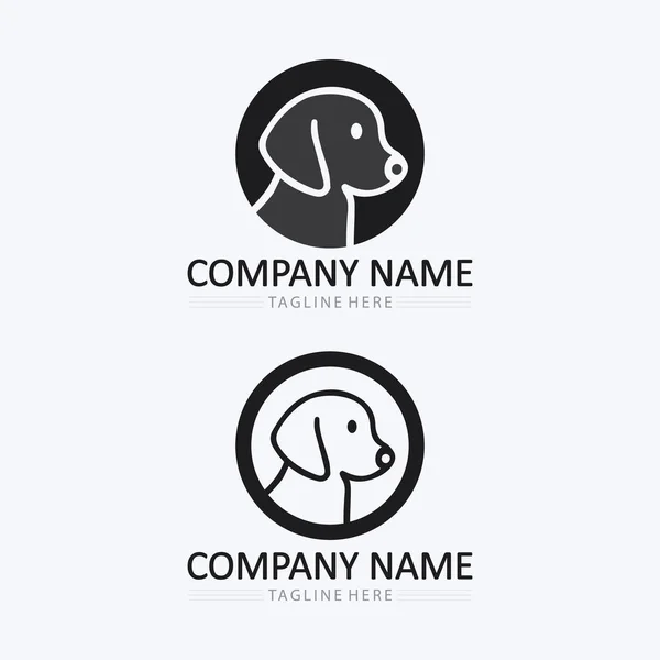 Logo Del Cane Icona Animale Vettore Illustrazione Grafica Design — Vettoriale Stock