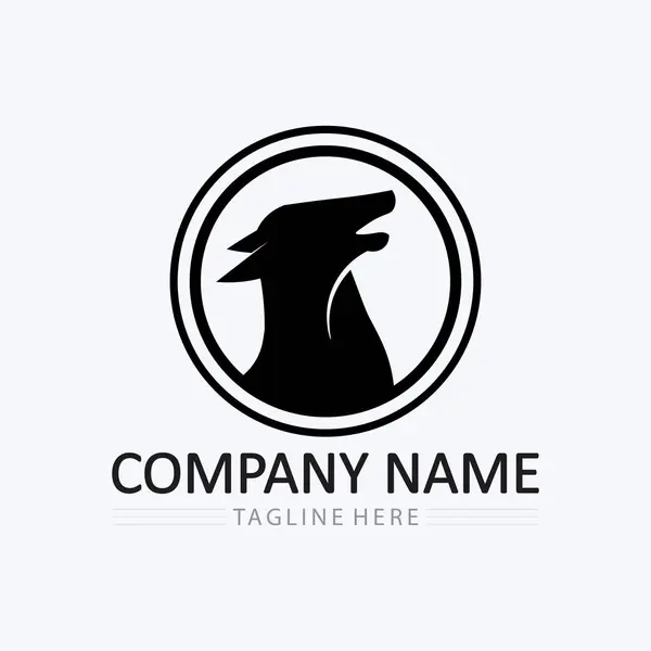 Dog Logo Icon Animal Vector Illustration Design Graphic — Stock Vector