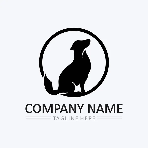 Logo Del Cane Icona Animale Vettore Illustrazione Grafica Design — Vettoriale Stock