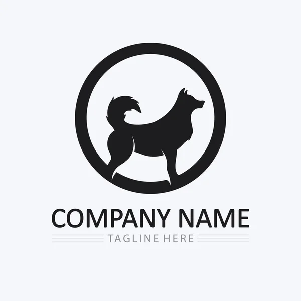Dog Logo Icon Animal Vector Illustration Design Graphic — Stock Vector