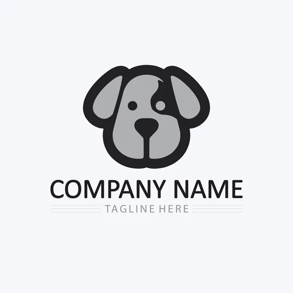 Логотип Собаки Иконка Животного Векторные Иллюстрации Дизайн Графики — стоковый вектор