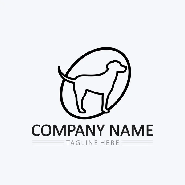 Логотип Собаки Іконка Тварин Векторні Ілюстрації Дизайн Графічний — стоковий вектор