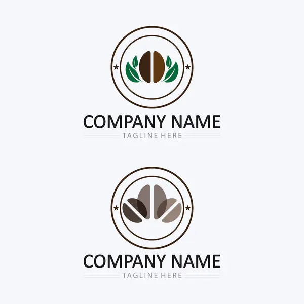 Kahve Fincanı Sıcak Içecek Logo Şablon Ikonu Tasarımı — Stok Vektör