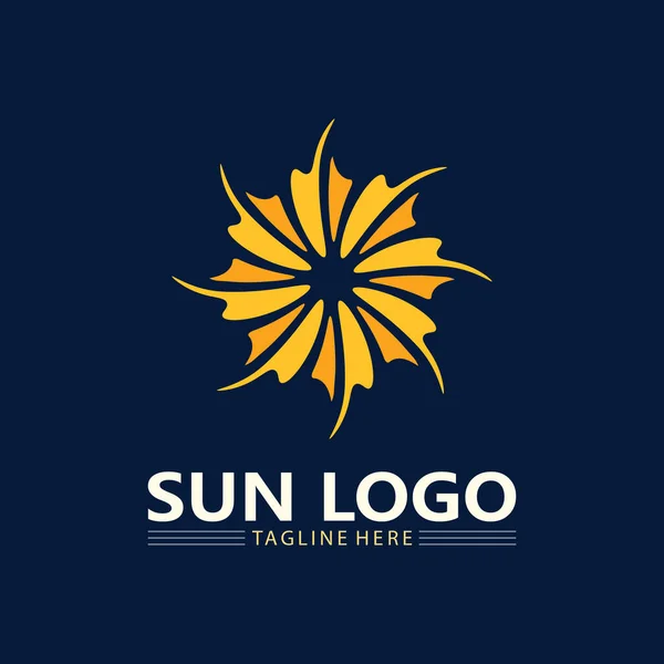 Obrázek Loga Sun Vector Sun Logo Design Šablony Icon — Stockový vektor