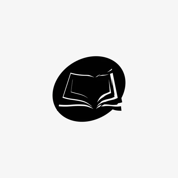 Knižní Logo Vektor Ilustrační Ikona Vzdělávání — Stockový vektor