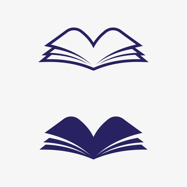 Knižní Logo Vektor Ilustrační Ikona Vzdělávání — Stockový vektor
