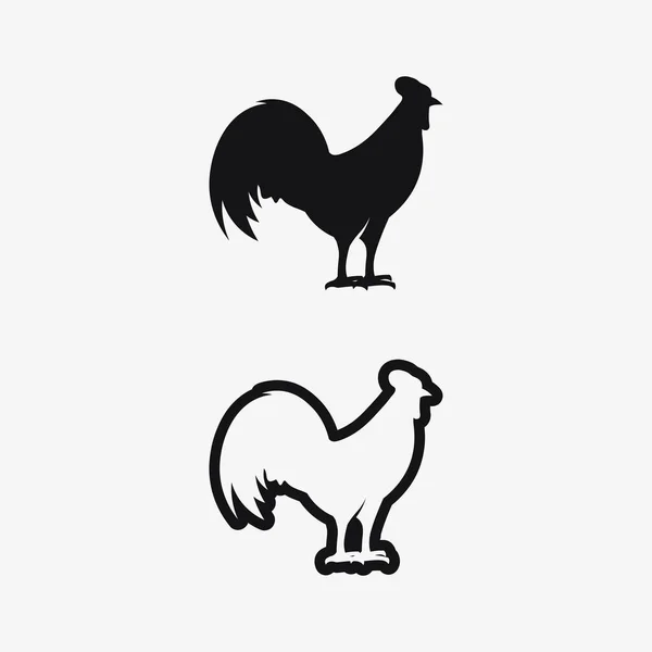Курячий Логотип Півень Курячий Логотип Птахівництва Тваринний Логотип Векторний Дизайн — стоковий вектор