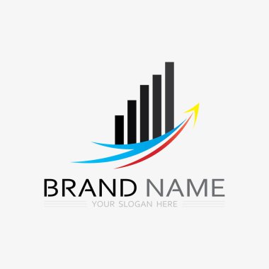 İş ve finans logosu ve pazarlama logosu Vektör tasarımı