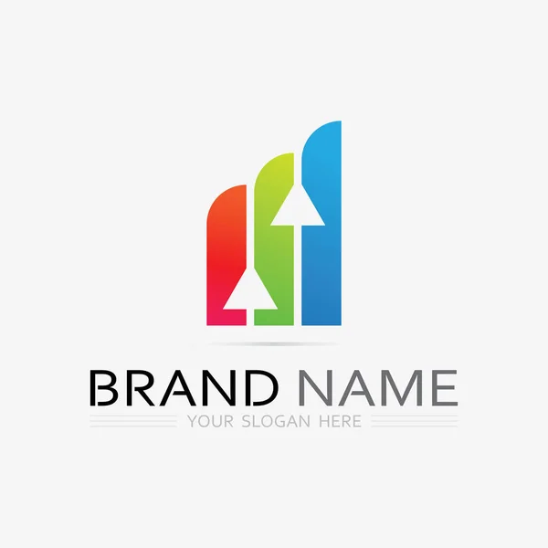 Logotipo Negocios Finanzas Logo Marketing Diseño Ilustración Vectorial — Archivo Imágenes Vectoriales