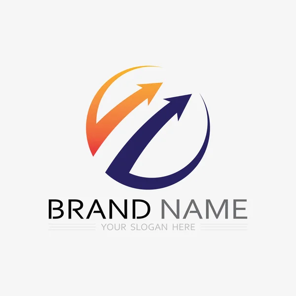 Logo Biznesowe Finansowe Oraz Logo Marketingowe Projekt Ilustracji Wektorowej — Wektor stockowy