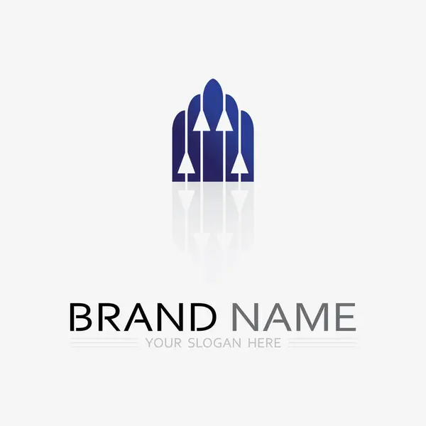 Бізнес Фінанси Логотип Логотип Маркетингу Векторні Ілюстрації Дизайн — стоковий вектор