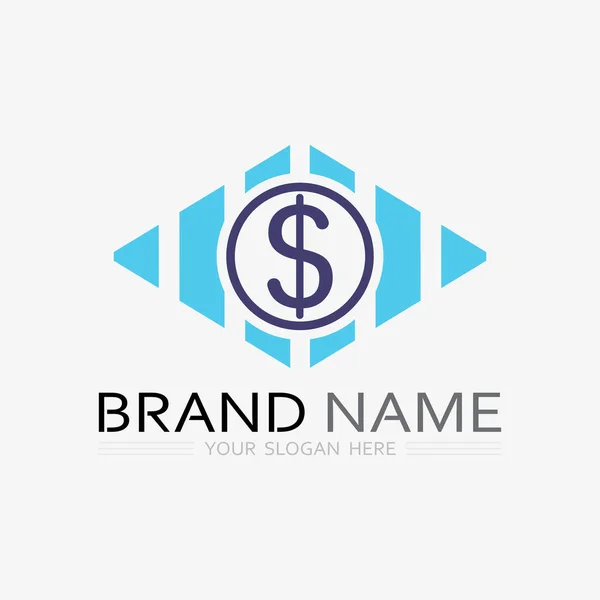 Logo Finanza Aziendale Marketing Disegno Illustrativo Vettoriale — Vettoriale Stock