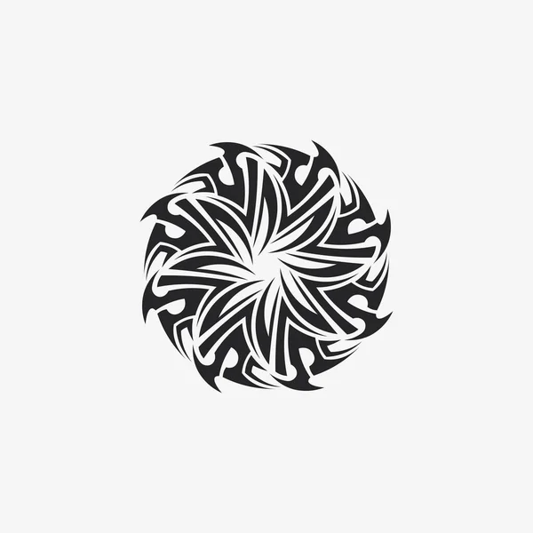 Икона Черного Векторного Логотипа Племени Знак Племенной — стоковый вектор