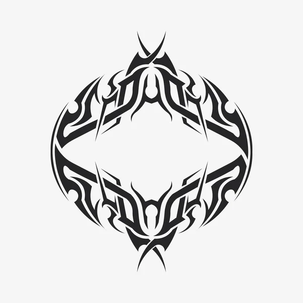 Чорний Племінний Вектор Логотип Значок Дизайну Знак Племені — стоковий вектор