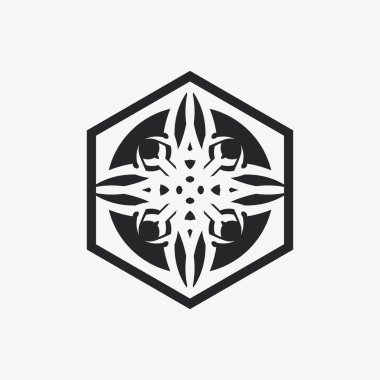 siyah kabile vektör logo tasarımı simgesi ve kabile imzası