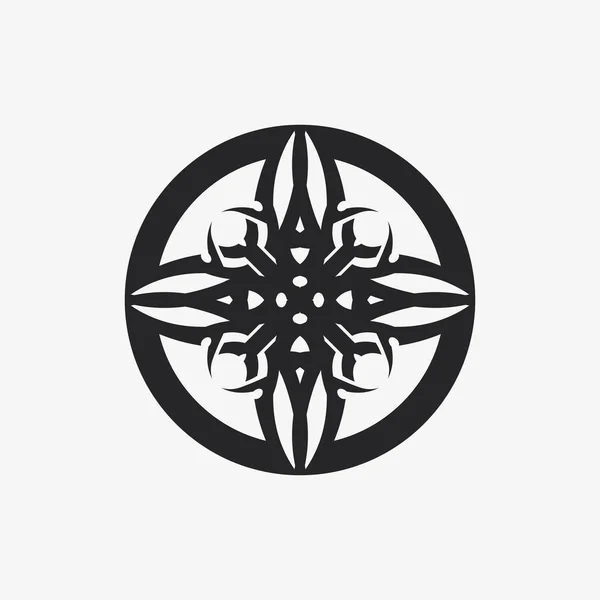 Siyah Kabile Vektör Logo Tasarımı Simgesi Kabile Imzası — Stok Vektör