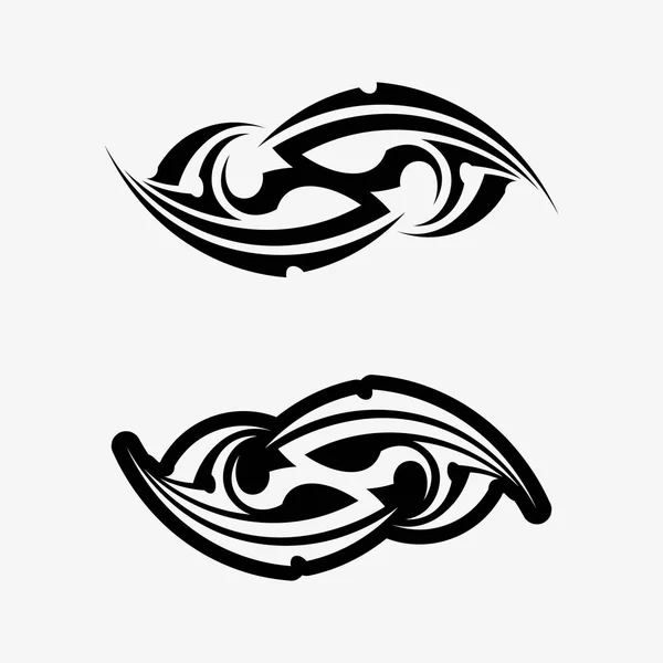 Negro Tribal Vector Logotipo Icono Diseño Signo Tribal — Vector de stock